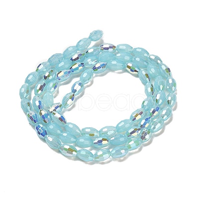 Baking Paint Glass Beads Strands DGLA-D001-02I-1