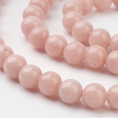 Natural Mashan Jade Round Beads Strands X-G-D263-6mm-XS22-1