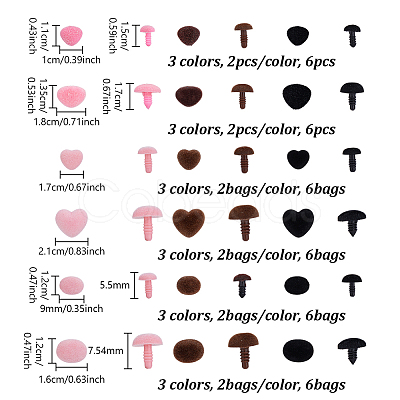 Plastic Flocky Craft Nose DIY-GA0008-72-1
