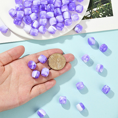 120Pcs ABS Plastic Imitation Pearl European Beads FIND-SC0019-25-1