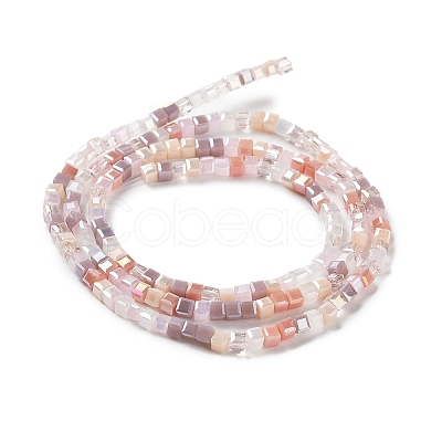 Gradient Color Electroplate Glass Bead Strands GLAA-E042-05-B08-1