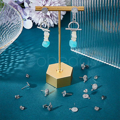 20 Pairs 304 Stainless Steel Stud Earring Findings STAS-UN0049-52-1