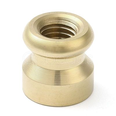 Golden Tone Round Wax Seal Brass Stamp Heads AJEW-M040-01G-P-1