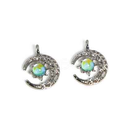 Alloy Moon Charm Pendant Crescent Moon Charms with sun Half Moon pendant for Jewelry Necklace Earring Making Crafts FIND-SZC0010-442-1