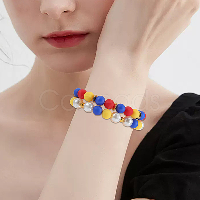 500Pcs Rubberized Style Imitated Silicone Acrylic Beads OACR-SP0001-33E-1
