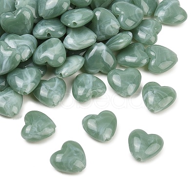 Two-tone Opaque Acrylic Beads X-AC-CBA8E7E-01K-1