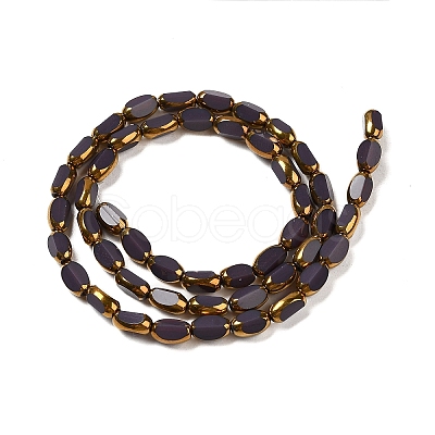 Electroplate Opaque Color Glass Beads Strands EGLA-Q127-A01-02F-1