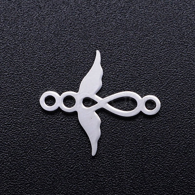 Tarnish Resistant 201 Stainless Steel 2-Loop Link Pendants STAS-Q201-JN332-1-1