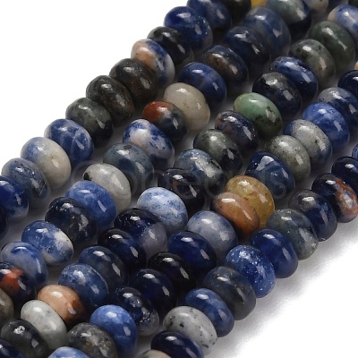 Natural Sodalite Beads Strands G-Z110-B20-2x4mm-1