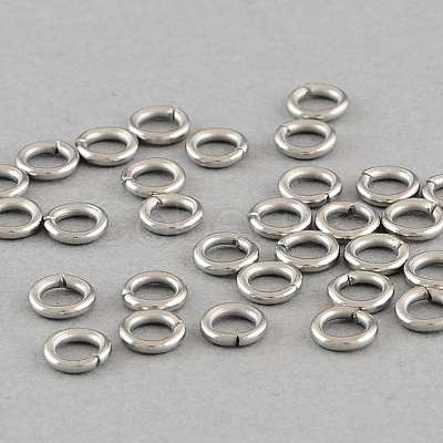 Tarnish Resistant 304 Stainless Steel Open Jump Rings STAS-Q186-02-10x1mm-1