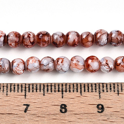 Baking Paint Glass Beads Strands X-DGLA-N003-4mm-A03-1