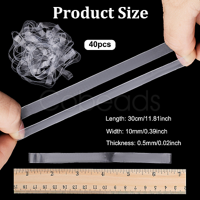 Transparent TPU Rubber Binding Band AJEW-NB0008-13E-1