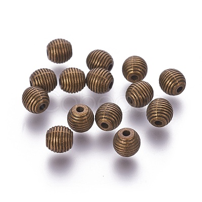 Tibetan Style Alloy Beehive Beads LS-PALLOY-6662-AB-NR-1