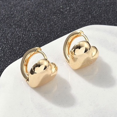 Brass Hoop Earrings EJEW-D320-18G-1
