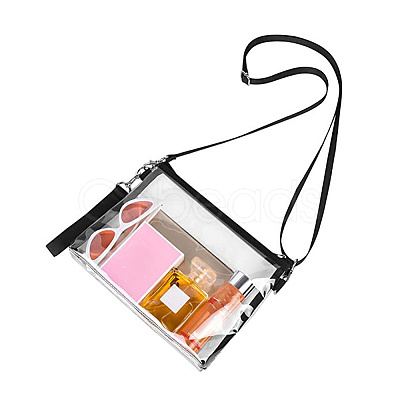 Waterproof Transparent PVC Crossbody Bags AJEW-WH20115-05C-1
