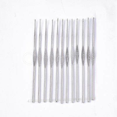 Aluminum Crochet Hooks Needles TOOL-S011-04-1