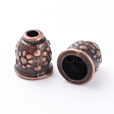 Apetalous Alloy Cord End Caps TIBEB-0672-R-NR-1