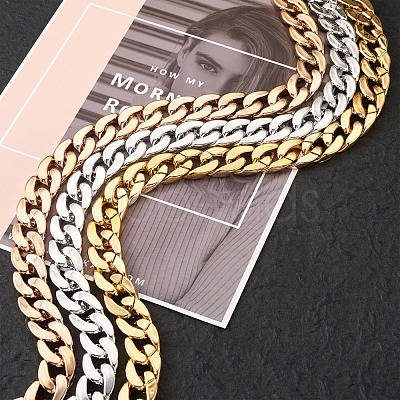Handmade Plastic Curb Chains AJEW-FW0001-01-1