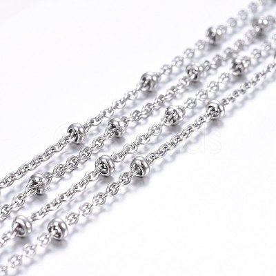 Non-Tarnish 3.28 Feet 304 Stainless Steel Cable Chains X-CHS-H020-02P-1