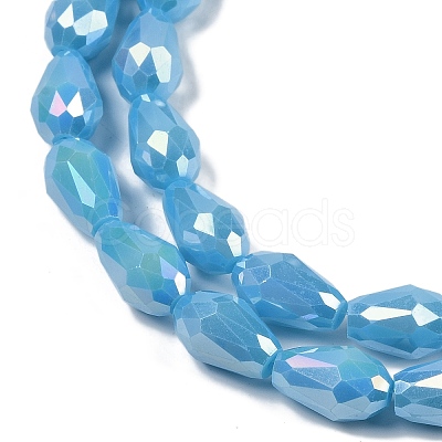 Opaque Solid Color Electroplate Glass Beads Strands LS-EGLA-N013-P4mm-B10-1