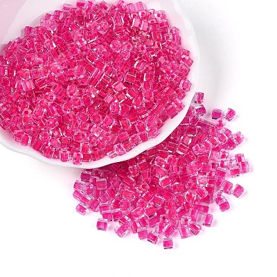 Transparent Inside Colours Glass Seed Beads SEED-T007-11D-1