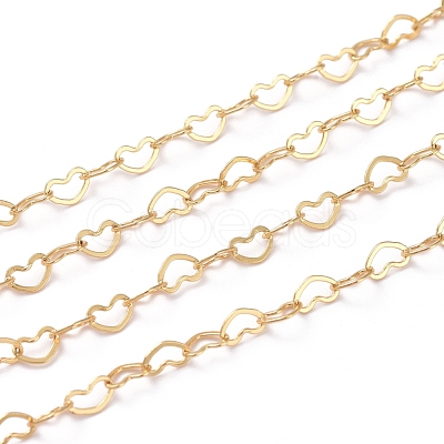 Brass Heart Link Chains CHC-G005-27G-1