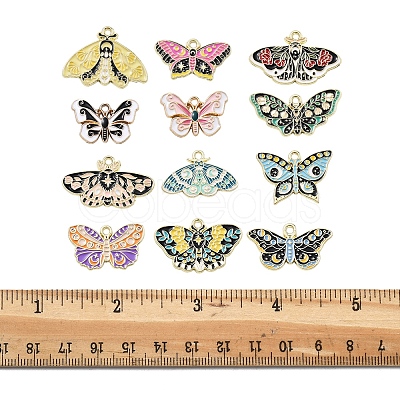 24Pcs 12 Styles Alloy Enamel Pendants ENAM-FS0001-94-1