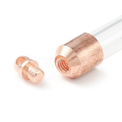 Transparent Glass Vial Pendant Normal Link Connectors GLAA-D004-01RG-02-1