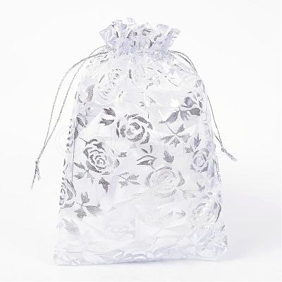 Rose Printed Organza Bags OP-R021-13x18-03-1