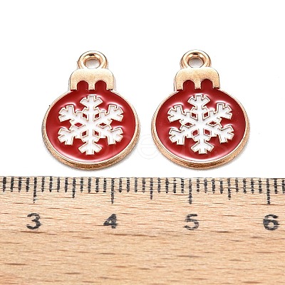 Christmas Alloy Enamel Pendants ENAM-D047-17G-03-1