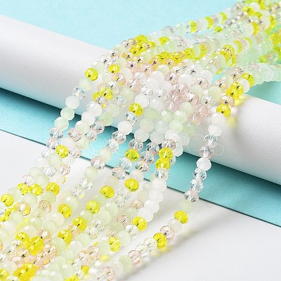 Glass Beads Strands EGLA-A034-M4mm-45-1