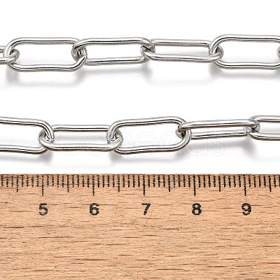 Non-Tarnish 304 Stainless Steel Paperclip Chains X-STAS-I146-02P-1