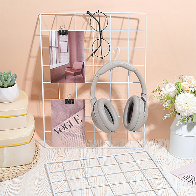 4 Bags Spray Printed Iron Mesh Wall Mounted Hanging Display Stands ODIS-WR0001-18B-1