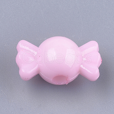 Opaque Solid Color Acrylic Beads X-MACR-T030-16-1