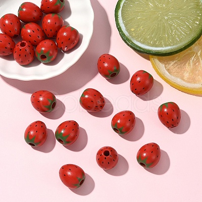 20Pcs Wood Beads WOOD-YW0001-57-1