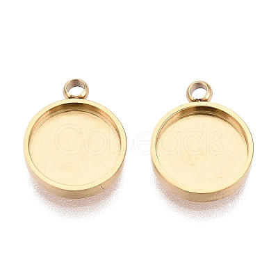 304 Stainless Steel Pendant Cabochon Component STAS-Q113-26B-G-1
