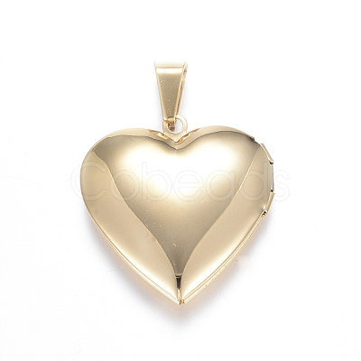 Ion Plating(IP) 316 Surgical Stainless Steel Locket Pendants X-STAS-N0016-03G-1