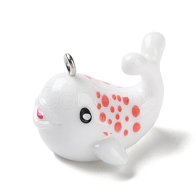 Sea Animal Theme Opaque Resin Pendants X-RESI-D071-04H-1