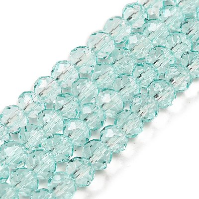 Transparent Baking Paint Glass Beads Strands LS-DGLA-A034-T6mm-D01-1