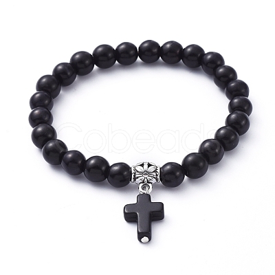 Stretch Charm Bracelets BJEW-JB05234-1