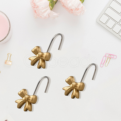 12Pcs Resin with Iron Hook for Bath Curtain FIND-CN0002-31-1