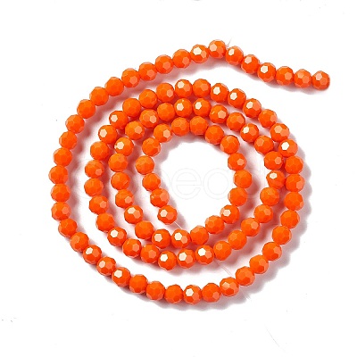 Faceted Glass Beads Strands EGLA-J042-35B-06-1