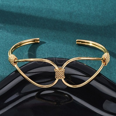 304 Stainless Steel Cuff Bangles for Women BJEW-S162-02G-1