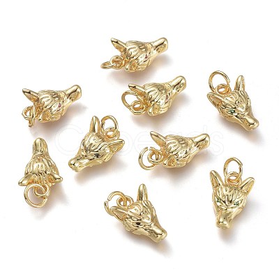 Brass Micro Pave Cubic Zirconia Pendants KK-P188-A-1
