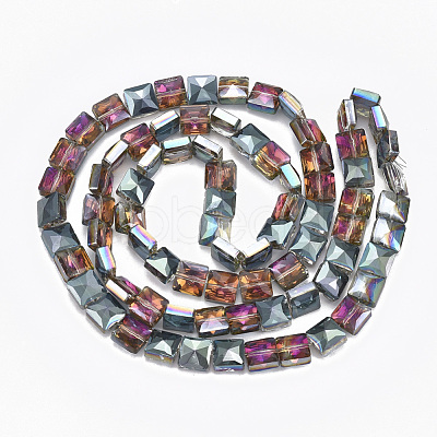 Electroplate Glass Beads Strands EGLA-S176-03-B01-1