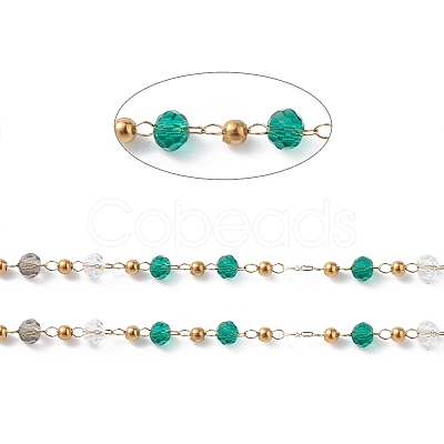 Handmade Glass Beaded Chains CHS-P016-45G-06-1