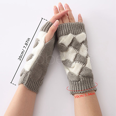 Polyacrylonitrile Fiber Yarn Knitting Fingerless Gloves COHT-PW0001-13D-1