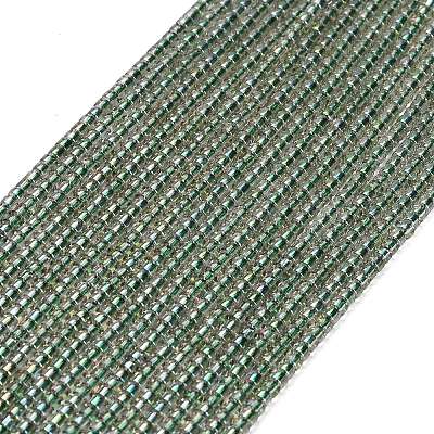 Electroplate Glass Beads Strands GL-CBAA615-01K-1
