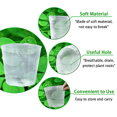 Transparent Plastic Gardening Pot TOOL-GA0001-37-1