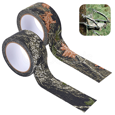 Cotton Camouflage Ribbons OCOR-WH0078-499-1